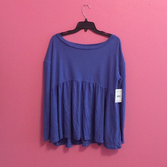 Free People Tops - NWT Free People blue long sleeve top